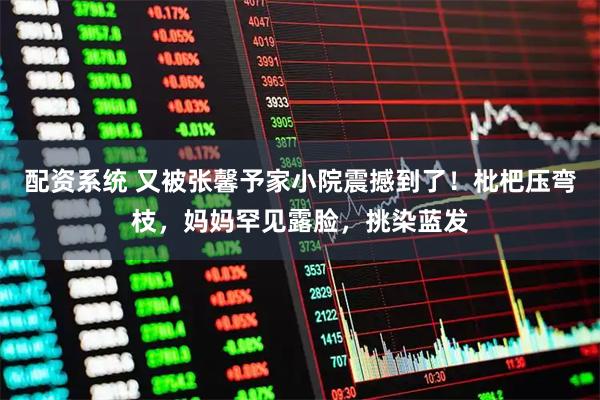 配资系统 又被张馨予家小院震撼到了！枇杷压弯枝，妈妈罕见露脸，挑染蓝发